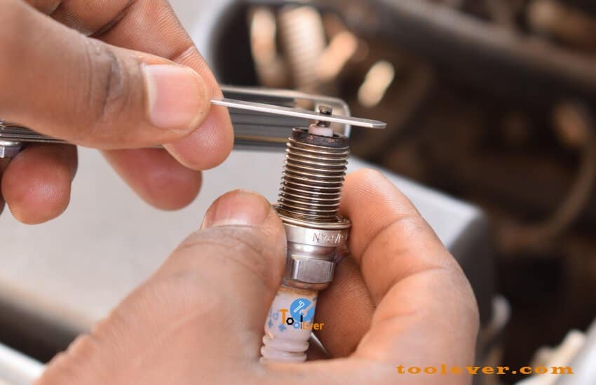 how to regap a spark plug with a feeler gauge