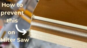 how to prevent tearouts on miter saw