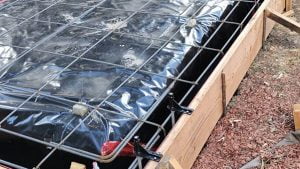 using automatic rebar tying tool to set slab
